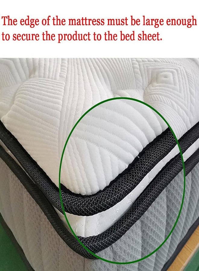 Alamic 12 Pack Bed Sheet Grippers Sheet Holders Fasteners Bed Sheet Clips Keep Sheets Snug for Mattresses with Raised Edge (White) - Image 4