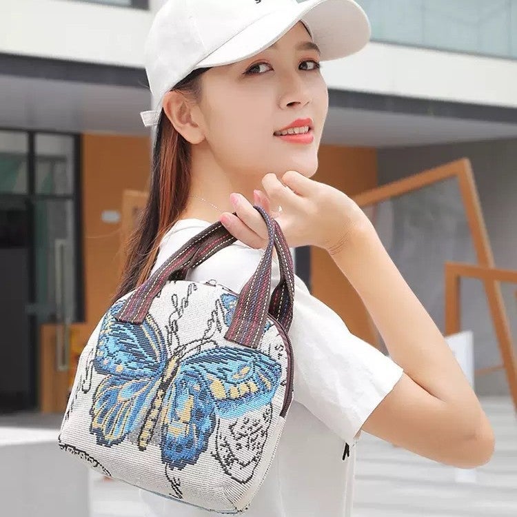 New Handbag Woven Ethnic Mobile Phone Change Small Cloth Bag - Image 4