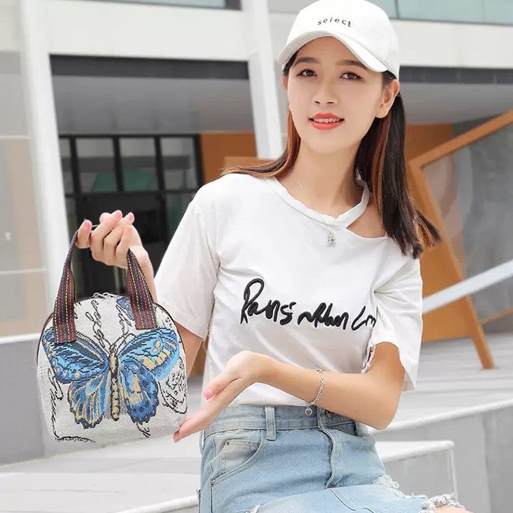 New Handbag Woven Ethnic Mobile Phone Change Small Cloth Bag - Image 3