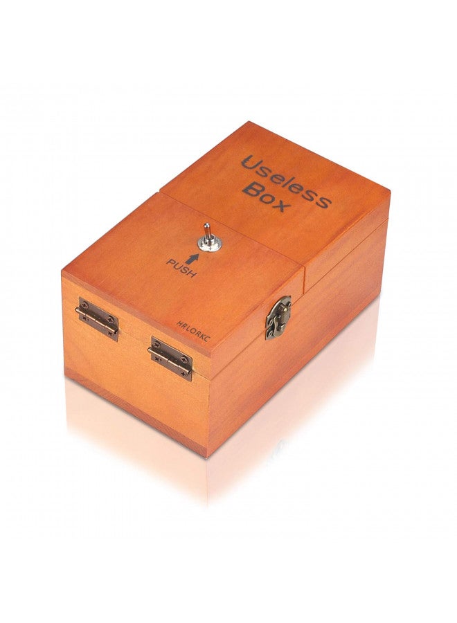 HRLORKC Useless Box with Surprises Wooden Useless Box Fully Assembled Toy for Adults and Children - Image 1