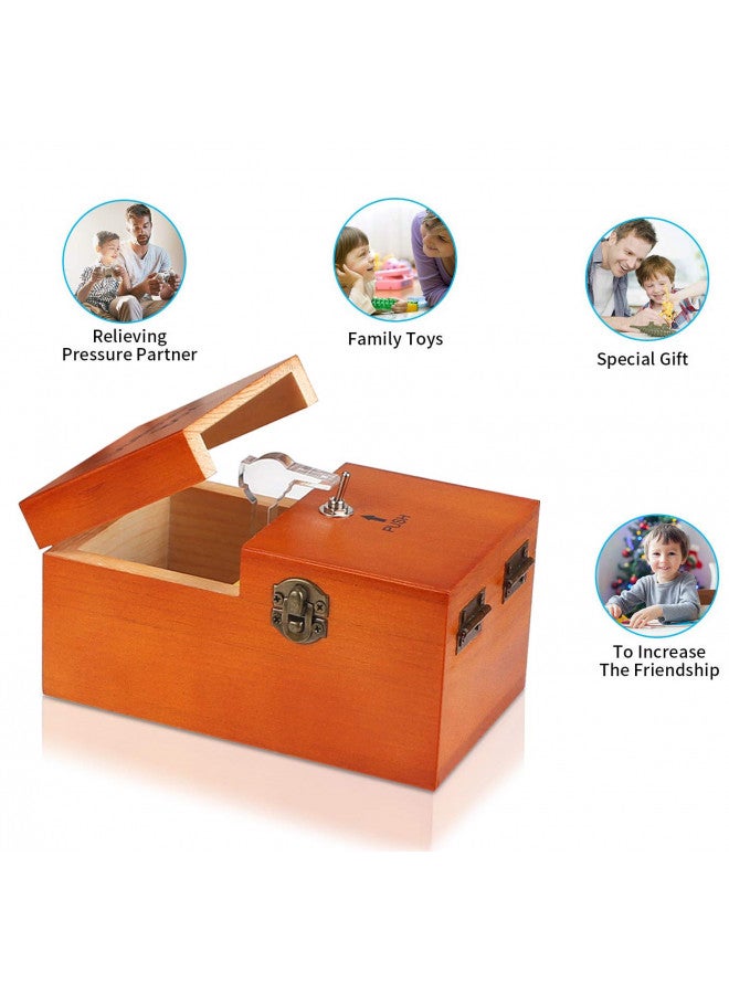 HRLORKC Useless Box with Surprises Wooden Useless Box Fully Assembled Toy for Adults and Children - Image 5