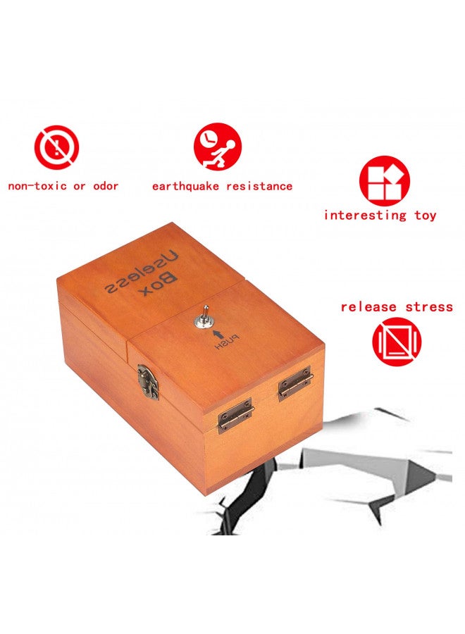 HRLORKC Useless Box with Surprises Wooden Useless Box Fully Assembled Toy for Adults and Children - Image 3