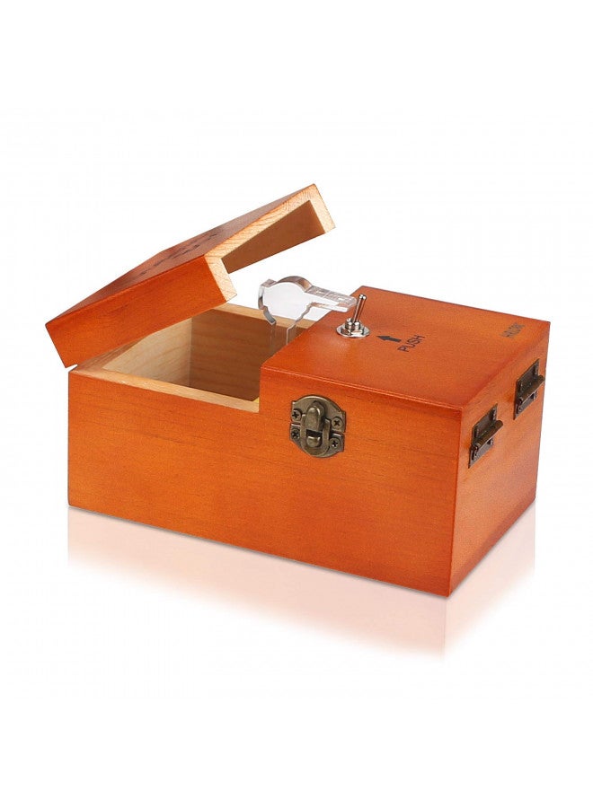 HRLORKC Useless Box with Surprises Wooden Useless Box Fully Assembled Toy for Adults and Children - Image 2