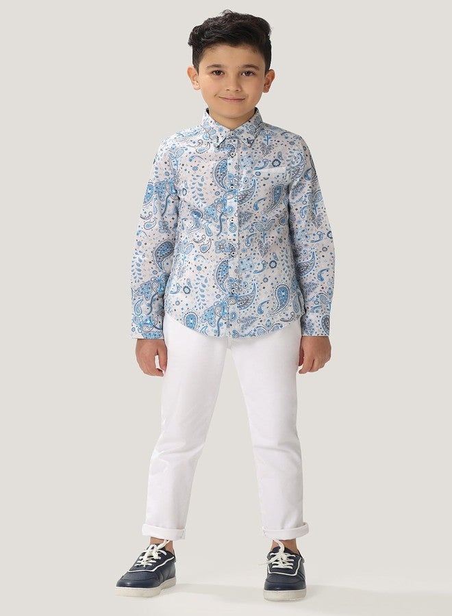 One Friday Kids Boys Multi Cotton Shirt Collar Shirt - Image 4