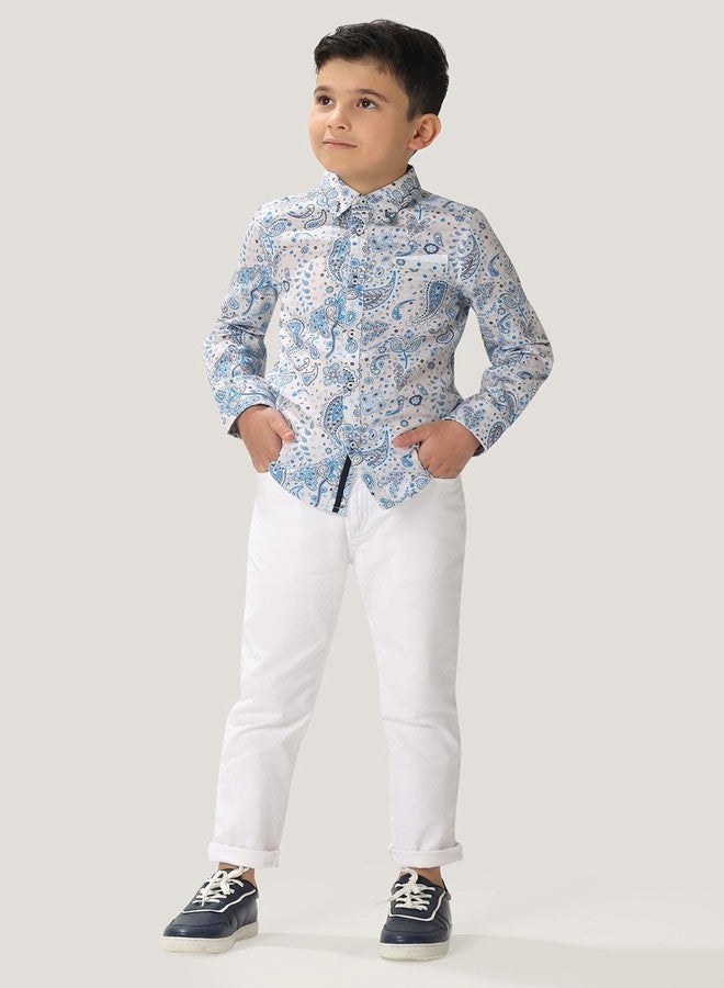 One Friday Kids Boys Multi Cotton Shirt Collar Shirt - Image 5
