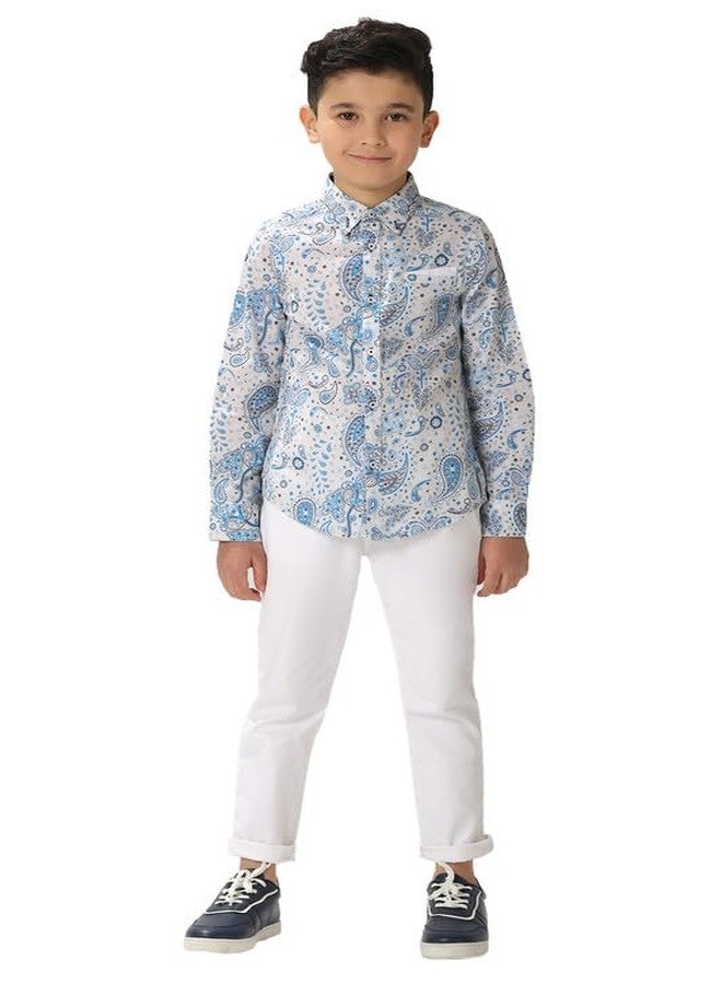 One Friday Kids Boys Multi Cotton Shirt Collar Shirt - Image 1