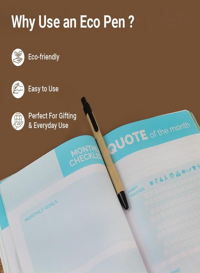 bioq Eco Paper Pens (30 Pack) | Multi-Color Click Pens | Recycled Paper Body | Low Viscosity Ink | Ergonomic Design | Sustainable Corporate Gift - Image 5