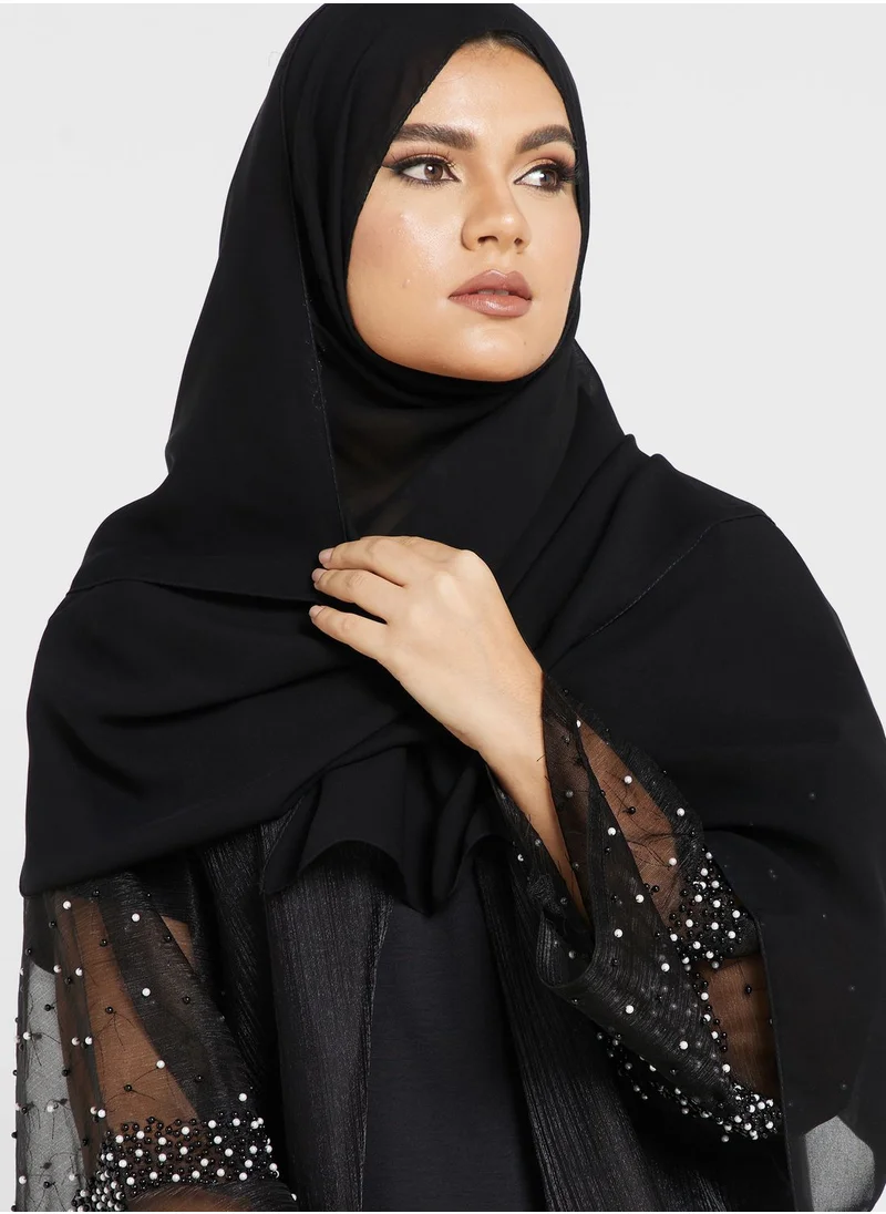 Khizana Embellished Detail Abaya With Sheila