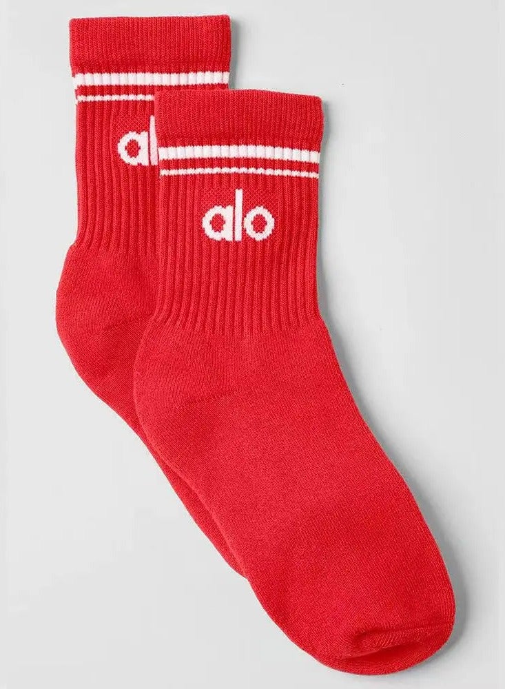 Alo Yoga Meia Alo Yoga Unisex Vintage Middle Socks