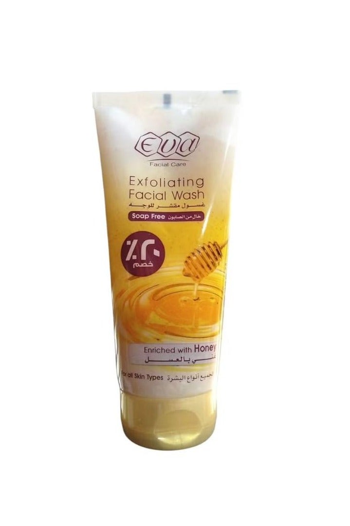 إيفا غسول مقشر للوجه غني بالعسل لكل أنواع البشرة 150مل