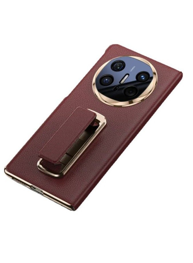 general Case Compatible with Huawei Mate X6, Built-in Smart Window  Precision Hole Lens Protection  360° Rotatable Stand, Ultra-thin Leather Protective Cover for MateX6 - Image 1