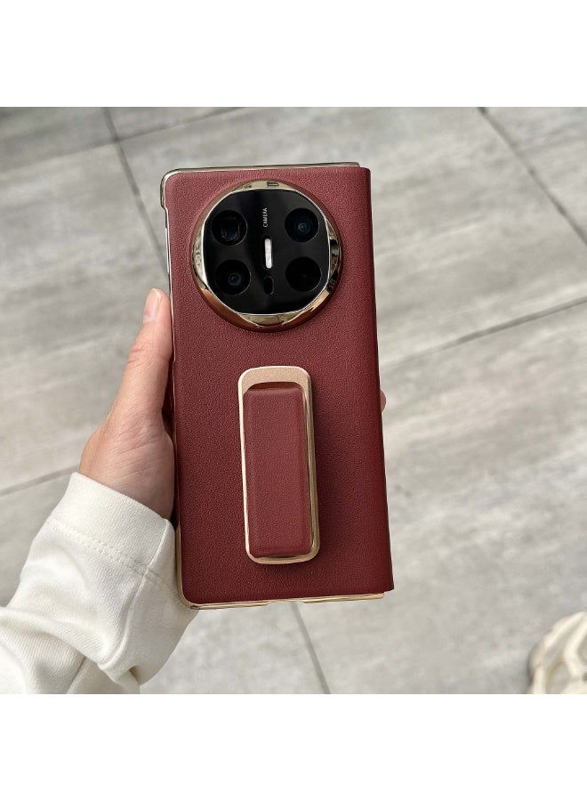 general Case Compatible with Huawei Mate X6, Built-in Smart Window  Precision Hole Lens Protection  360° Rotatable Stand, Ultra-thin Leather Protective Cover for MateX6 - Image 2