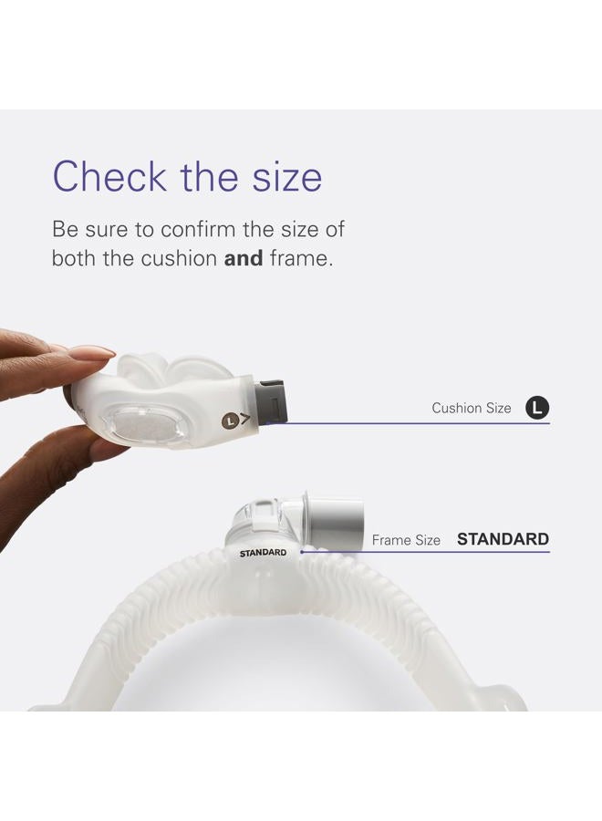 Resmed AirFit P30i Standard Frame System - Replacement CPAP Frame System with Nasal Pillows Cushion - Headgear Not Included - Large - Image 2