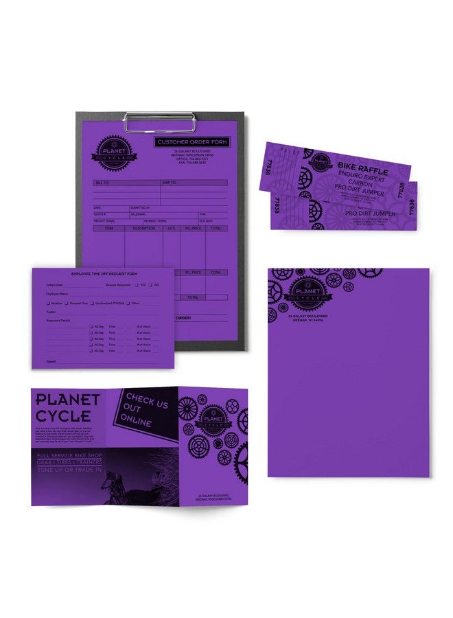 نينا ورق الطباعة والنسخ متعدد الاستخدامات Astrobrights® ملون، رزمة واحدة، لون Gravity Grape، مقاس Letter (8.5 بوصة × 11 بوصة)، 500 ورقة لكل رزمة، 24 - Image 3