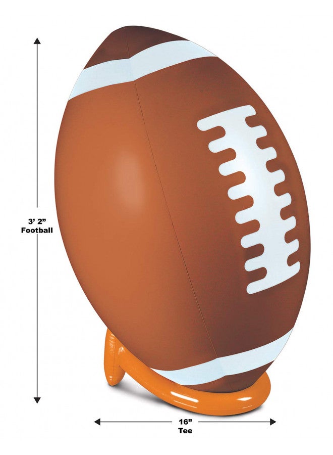 Beistle 3 FT 2 in Large Inflatable Football and Tee Set for Game Day Party Decorations, Sports Theme Photo Props - Image 3