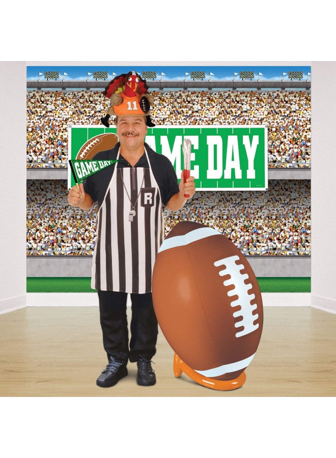 Beistle 3 FT 2 in Large Inflatable Football and Tee Set for Game Day Party Decorations, Sports Theme Photo Props - Image 5