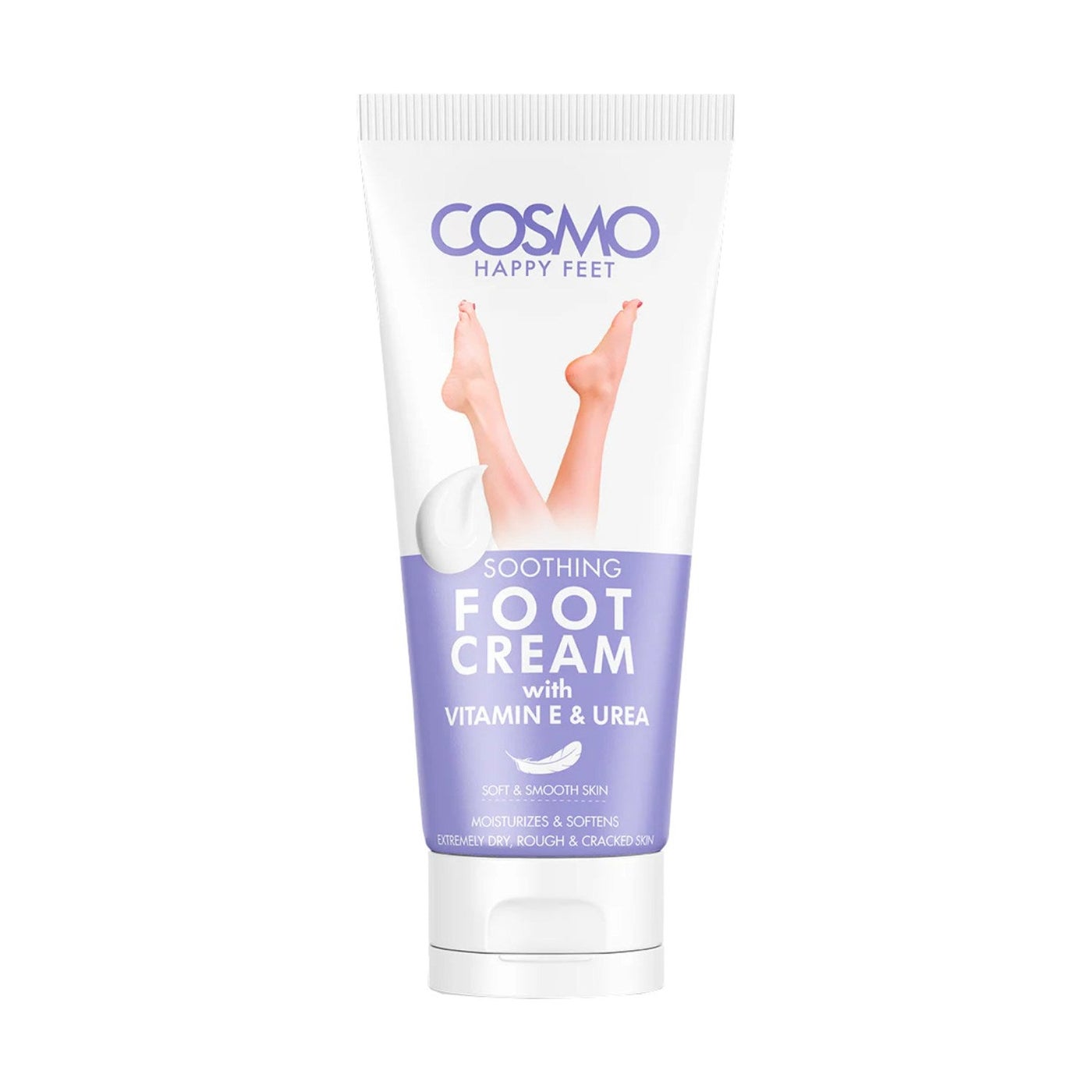 COSMO Happy Feet Soothing Foot Cream 150ml | With Refreshing Vitamin E and urea, Soft and Smooth Skin | Helps Relieve the Feeling of Heavy, Tired Feet | Foot Repair | Moisturizes & Soothes