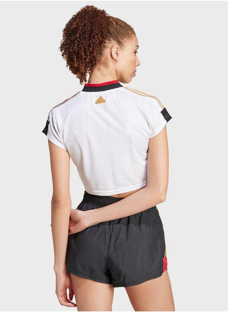Adidas Tiro 3 Stripe Cropped Jersey  - Image 2