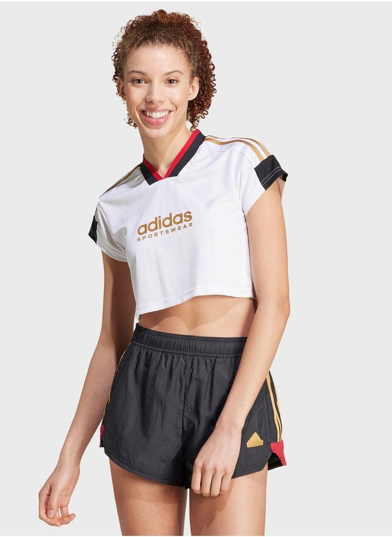 Adidas Tiro 3 Stripe Cropped Jersey  - Image 1