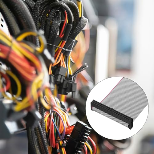 uxcell IDC Wire Flat Ribbon Cable DB9 Female to FC-10 Female Connector 2.54mm Pitch 20cm Length, 2pcs - Image 3