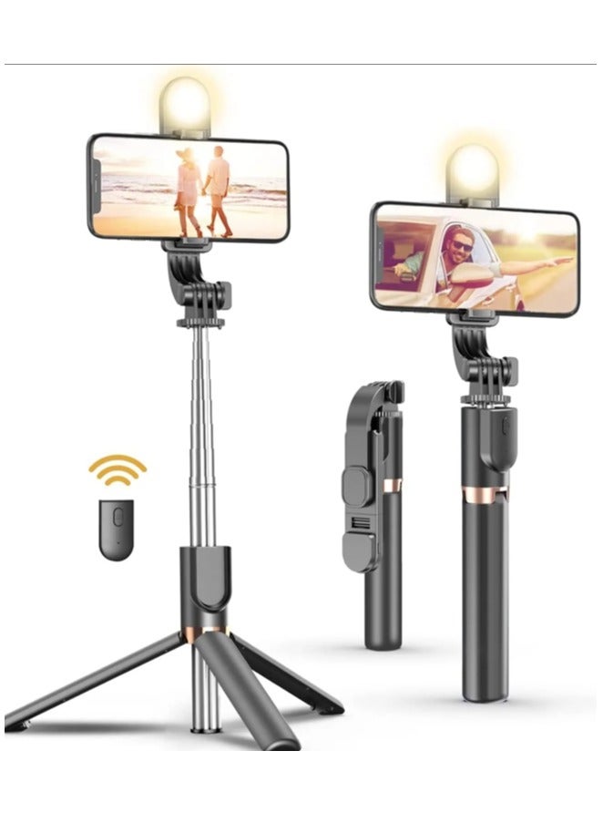 Live Streaming Selfie Stick Tripod – Extendable Bluetooth Tripod with Phone Holder & Remote, Ideal for TikTok, Reels, YouTube & Vlogging - Image 1