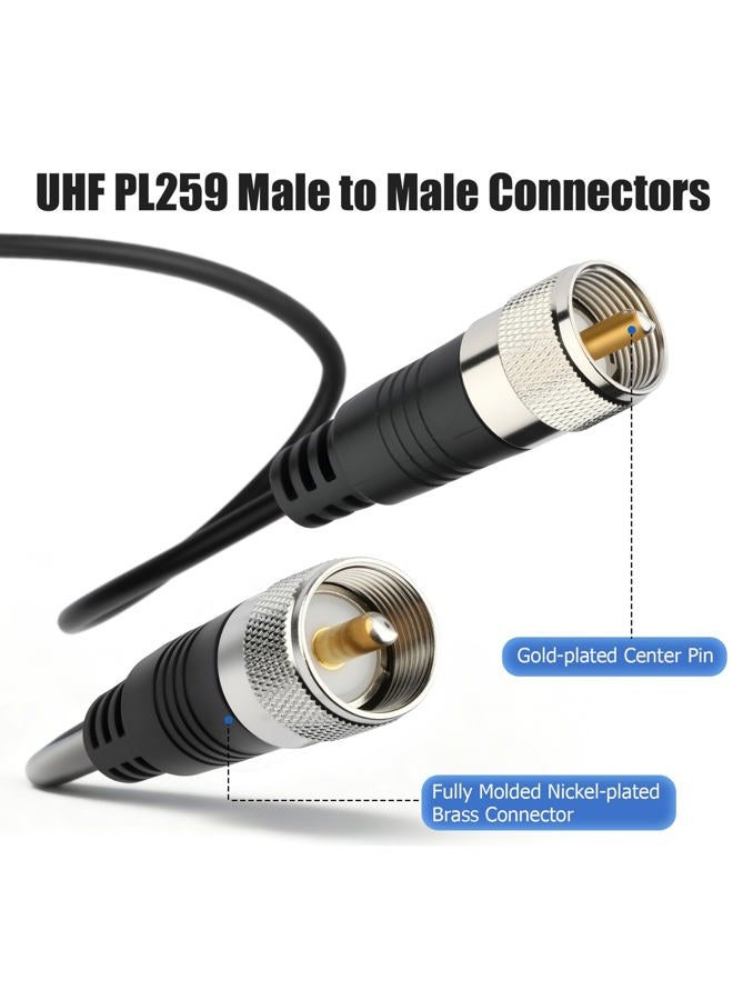 RFAdapter CB Coax Cable, CB Antenna Cable, 20ft RG8x Coaxial Cable UHF Male to Male Low Loss, 50 Ohm for HAM Radio Antenna - Image 4