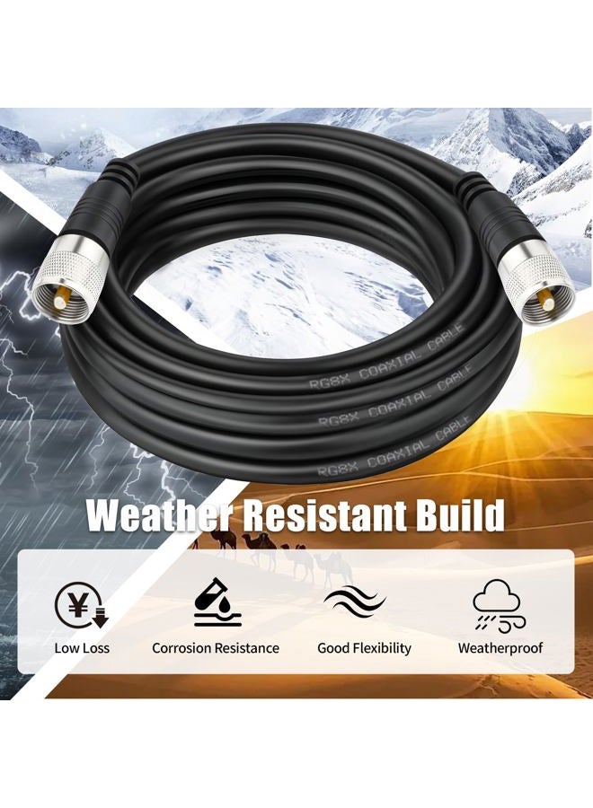 RFAdapter CB Coax Cable, CB Antenna Cable, 20ft RG8x Coaxial Cable UHF Male to Male Low Loss, 50 Ohm for HAM Radio Antenna - Image 5