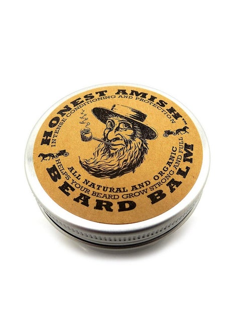 Honest Amish Beard Balm Leave-in Conditioner - Made with only Natural and Organic Ingredients - 2 Ounce Tin