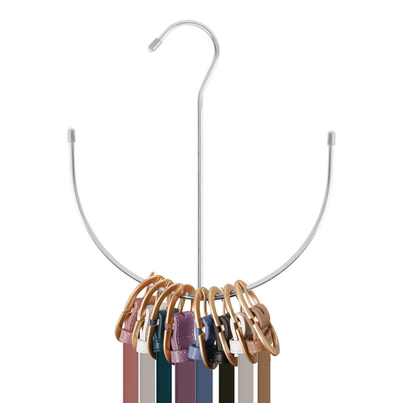 Zedodier Belt Hangers  Belt Rack Silver Closet Accessories Organizers  Closet Organizer Hook Rack For Belt  Ties  Scarves  Camisoles  Hats  Bras  Shoes - Image 1