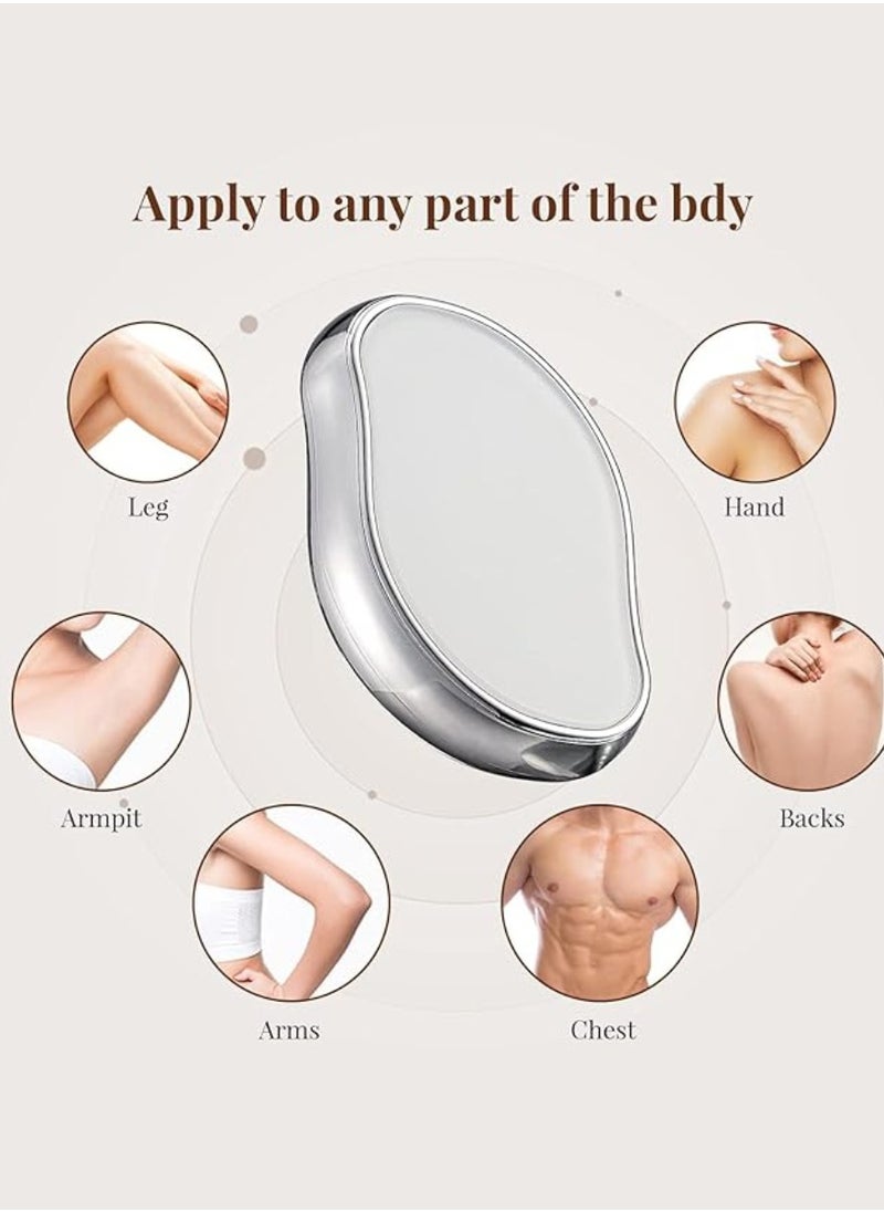 Yuwell Crystal Hair Eraser For Women And Man Painless Magic Hair Remover Reusable Epilator For Arms Legs Other Body Hair Silver  - Image 4