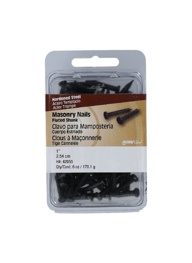 Hillman طقم مسامير البناء ذات الساق المضلع سوداء 9.6 x 3.2 x 7 سم 42055 - Image 1