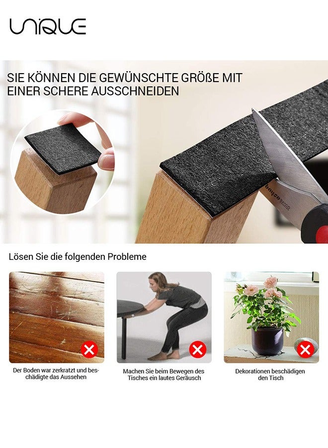 Unique 3 Rolls Felt Tape with Adhesive Backing, Adhesive Felt Pads for Furniture, Rocking Chair Floor Protectors, Heavy Duty Felt Pads Cut Any Shape, Felt Strips for Chairs, Floor Protection - Image 3