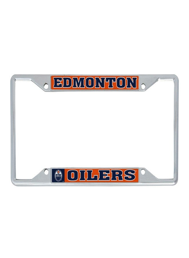 Desert Cactus Edmonton Oilers Car Accessories NHL Team National Hockey League Metal License Plate Frame and Tag Holder for Front or Rear of Car (Traditional) - Image 1