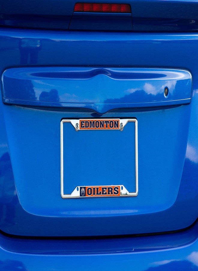 Desert Cactus Edmonton Oilers Car Accessories NHL Team National Hockey League Metal License Plate Frame and Tag Holder for Front or Rear of Car (Traditional) - Image 2