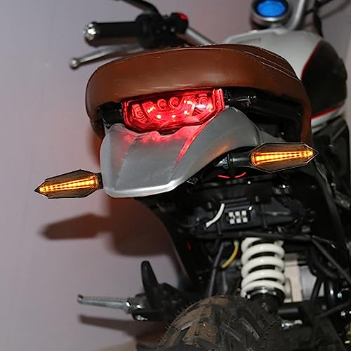 CYDZSW 2Pcs Motorcycle Turn Signals LED,Universal Motorcycle Blinkers Tail Lights Kit,Bright Rear Turn Signal for Dirt Bike Scooter and Powersports - Image 5