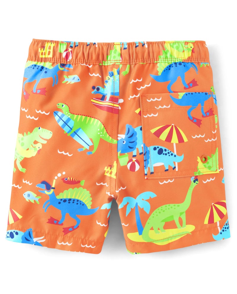 Gymboree,and Toddler Swim Trunks,Dino Sun Glow,6 - Image 2