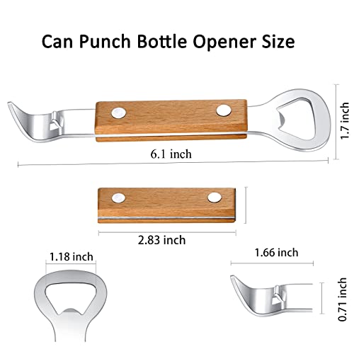 HANCELANT Can Punch Bottle Opener, Manual Stainless Steel Can Opener 3 Pack - Image 3