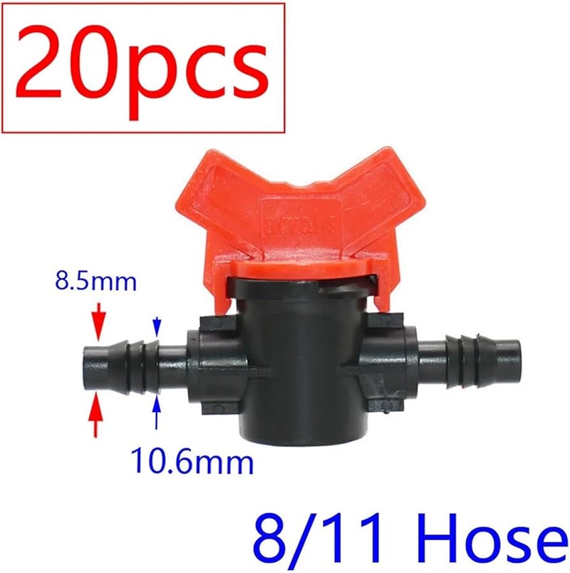 20 قطعة صمام الري بالتنقيط بارب كونكتور مقاسات 3 8 10 12 16 20 25 مم لأنابيب الحديقة مع صنبور ذو رجول ذكر مقاسات 1 2 3 4 بوصة لأنابيب المياه بألوان متنوعة - Image 5