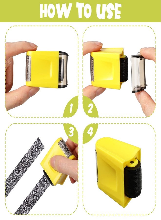 Epakh 9 Pcs Identity Theft Protection Roller Stamp Confidential Roller Stamp Colorful Privacy Confidential Blackout Prevention Information Address Blocker Security for Mail ID Account Data - Image 5