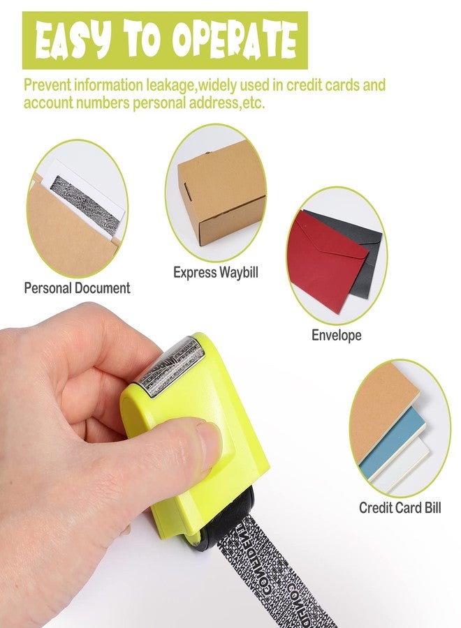 Epakh 9 Pcs Identity Theft Protection Roller Stamp Confidential Roller Stamp Colorful Privacy Confidential Blackout Prevention Information Address Blocker Security for Mail ID Account Data - Image 3