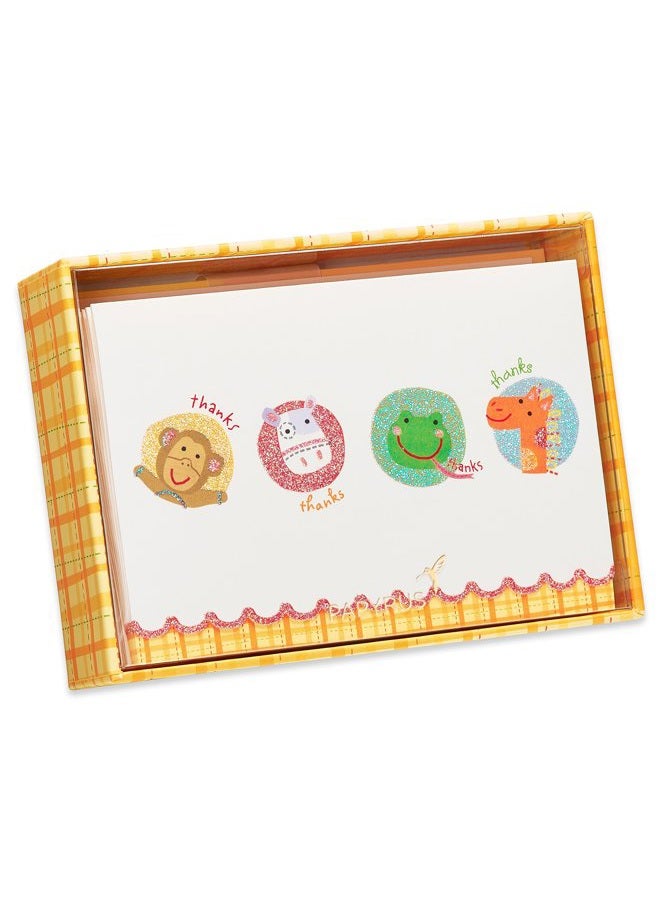 Papyrus Thank You Cards with Envelopes, Animals with Glitter (14-Count) - Image 5
