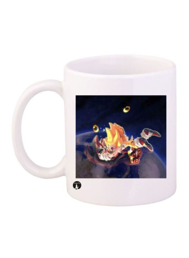 RKN Sonic Video Game Printed Coffee Mug White/Grey/Red - Image 2