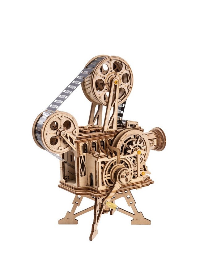RoWood 3D Puzzle For Adults, Diy Wooden Model Kit For Adults To Build, Handheld Film Mechanical Gear Building Set, Birthday Vitascope Projector  - Image 1