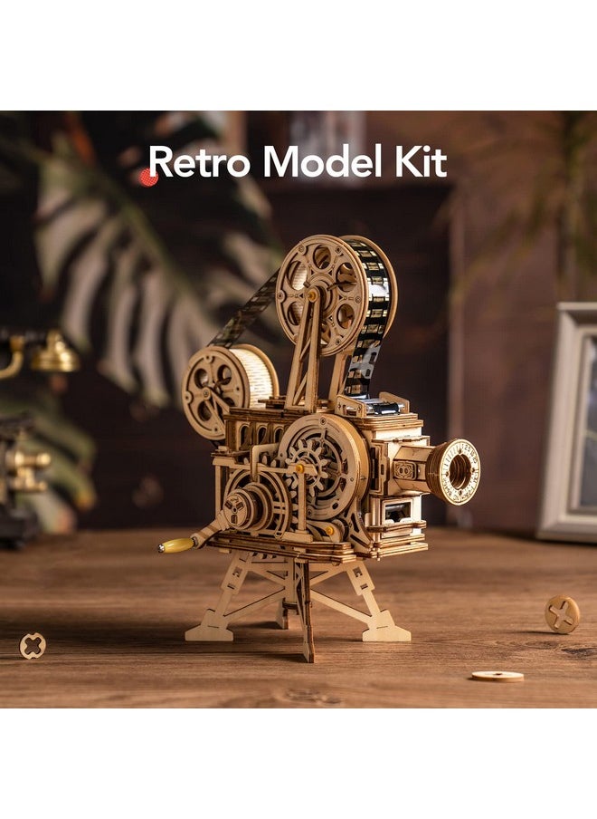 RoWood 3D Puzzle For Adults, Diy Wooden Model Kit For Adults To Build, Handheld Film Mechanical Gear Building Set, Birthday Vitascope Projector  - Image 2