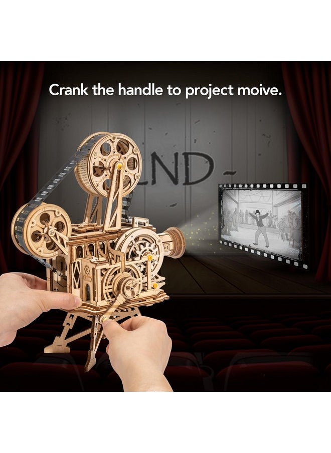 RoWood 3D Puzzle For Adults, Diy Wooden Model Kit For Adults To Build, Handheld Film Mechanical Gear Building Set, Birthday Vitascope Projector  - Image 4