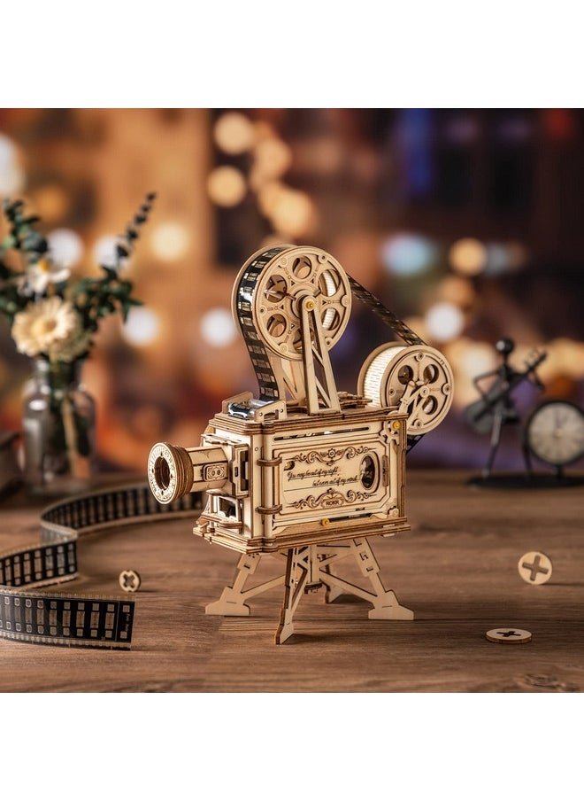 RoWood 3D Puzzle For Adults, Diy Wooden Model Kit For Adults To Build, Handheld Film Mechanical Gear Building Set, Birthday Vitascope Projector  - Image 5