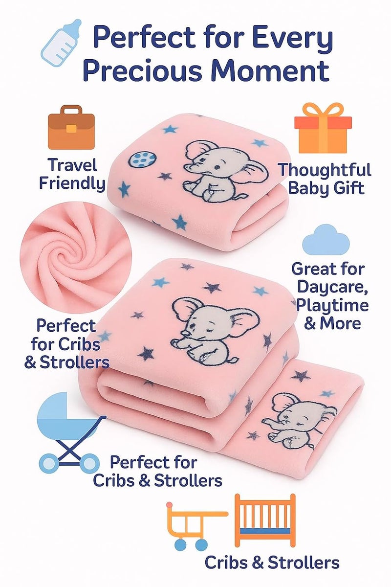 PWI Supersoft Baby Blanket Wrapper for Newborn | 30x40 inches | Lightweight AC Blanket for 0-2 Years | Ultra Soft & Skin-Friendly | Pack of 1 -Peach - Image 5