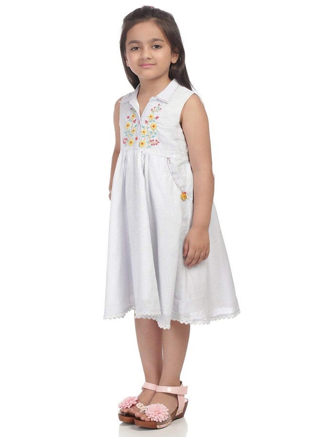 BIBA Girl Printed Kid(KW3154_Off White/Blue_3) - Image 4