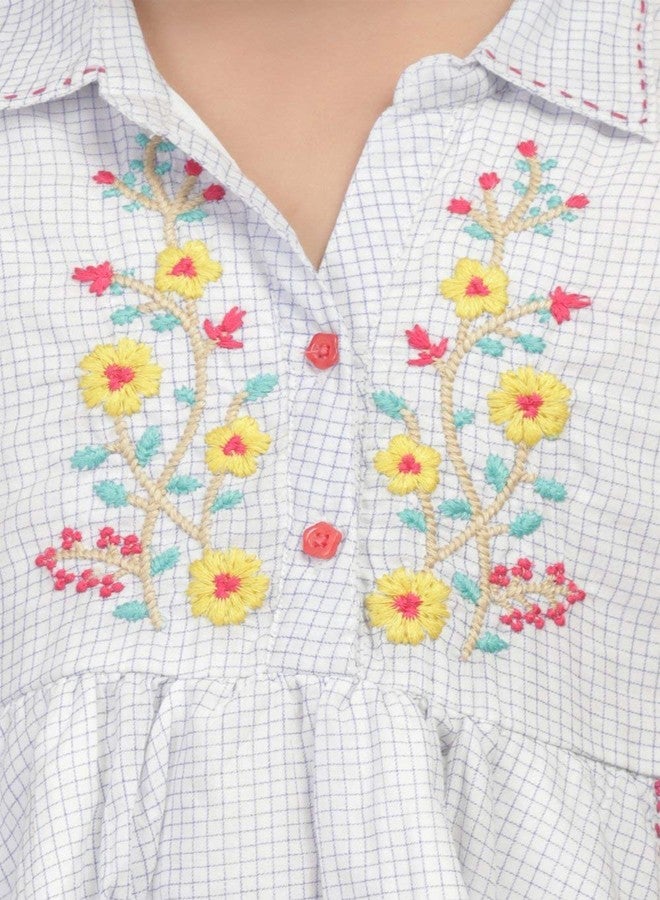 BIBA Girl Printed Kid(KW3154_Off White/Blue_3) - Image 2