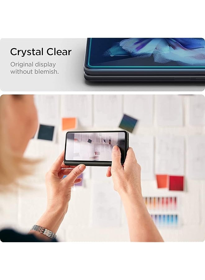 erorex - Screen Protector For Samsung Galaxy Z Fold 4 5G Full Coverage Hd Clear Film Anti Bubble Touch Sensitive Easy Install Anti Scratch Soft Protective（3 Set） - Image 1